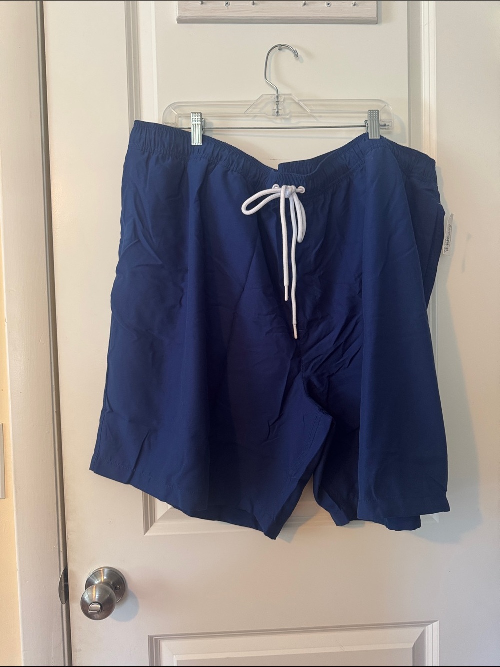Amazon essentials blue navy drawing swim board short 4XL